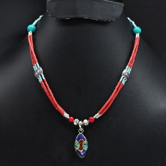 Turquoise, Lapis and Coral necklaces - Picture 3 of 15
